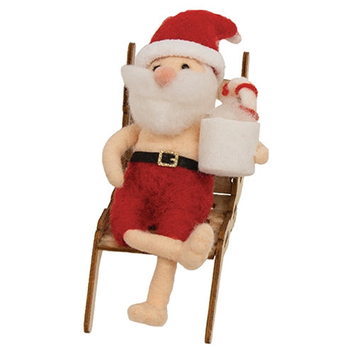Felted Beach Chair Santa