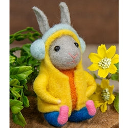 Beats Bunny Felted Ornament