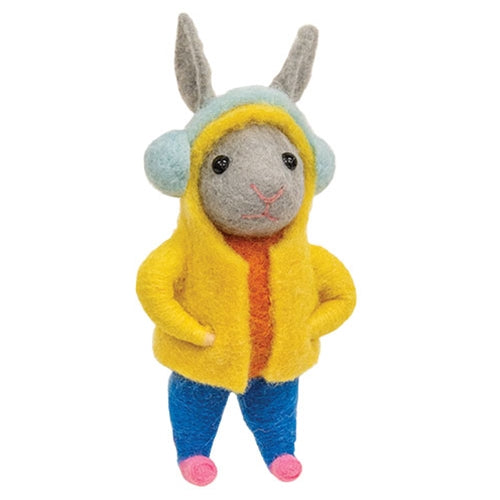 Beats Bunny Felted Ornament
