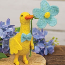 Puddles Felted Spring Duck