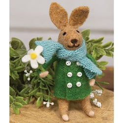Darling Daisy Bunny Felted Ornament