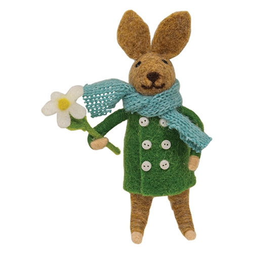Darling Daisy Bunny Felted Ornament