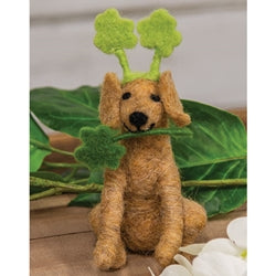 Lucky Dog Felted Ornament
