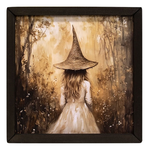Fall Witch Box Frame - 12 In Sq