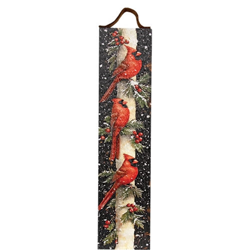 Stacked Cardinals Porch Sign - 5-1/2 In x 23 In H