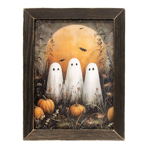 Full Moon Ghost Trio Framed Print - 12x16