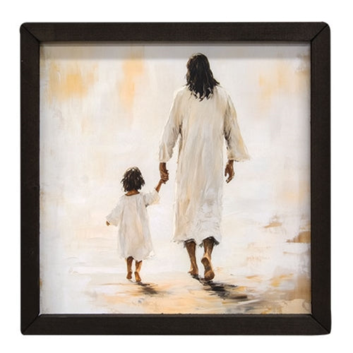 Walking With Jesus Box Frame - 12"
