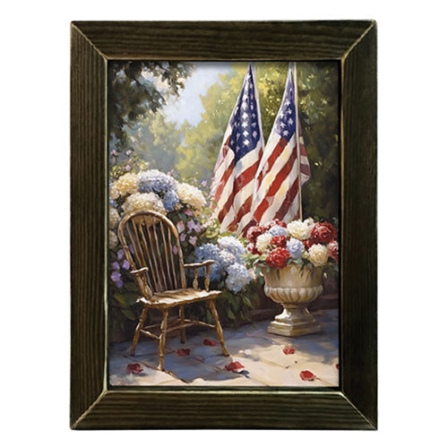 Patriotic Sitting Framed Print - 12x16