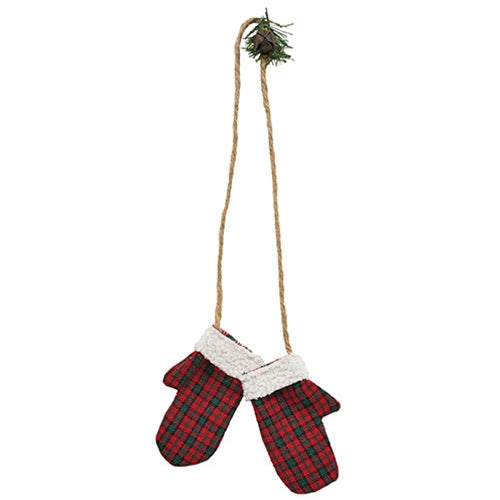 Red & Green Mitten Garland With Jingle Bell