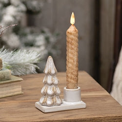 Ceramic Christmas Tree Taper Holder