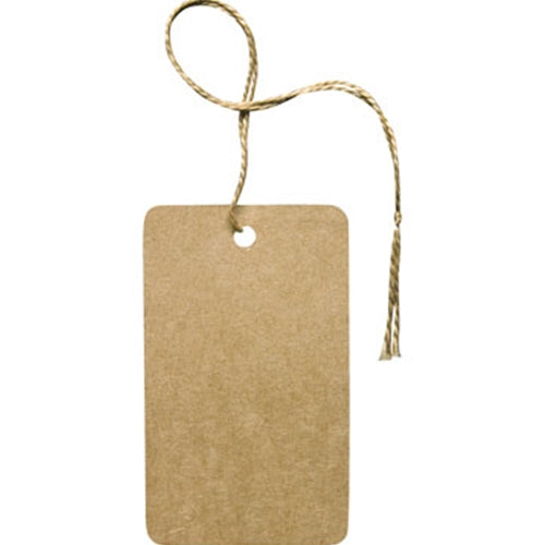 Kraft String Tags - 2-1/2"x1-1/2" - 100/pkg.