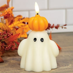 Ghost Pumpkin LED Timer Candle