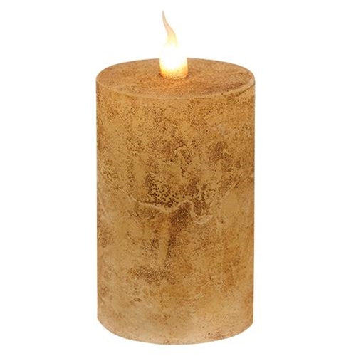 Grungy Tan LED Pillar 2" x 3"