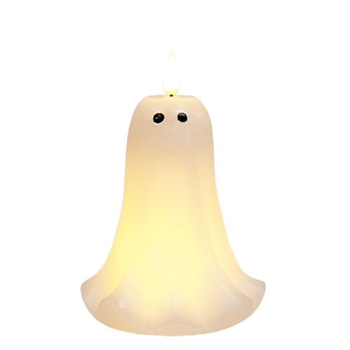 Wax Flickering Ghost Timer Candle