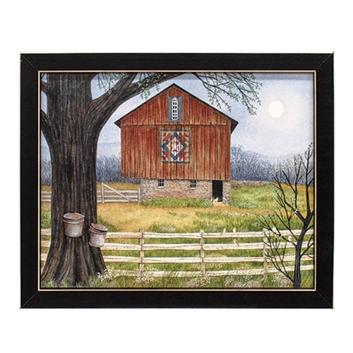 Maple Hills Quilt Barn Framed Print - 10" x 8"