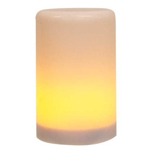 Amber Flame Illusion LED Pillar - 4.5"H