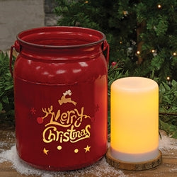 White Flame Illusion LED Pillar - 4.5"H