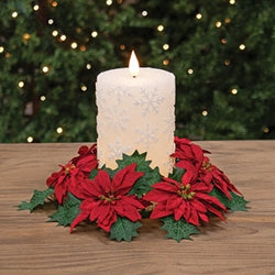 Glitter Snowflake Timer Pillar - 5" H x 3" D