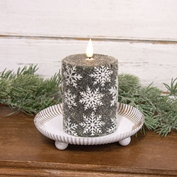 Midnight Snowflake Timer Pillar - 3x4