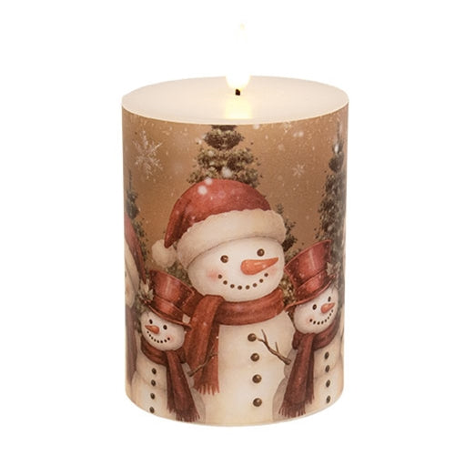 Red Hat Snow Family Timer Pillar - 3.5x5
