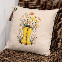 Daisy Boots Pillow - 18"