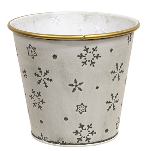 White Metal Nordic Holiday Pail