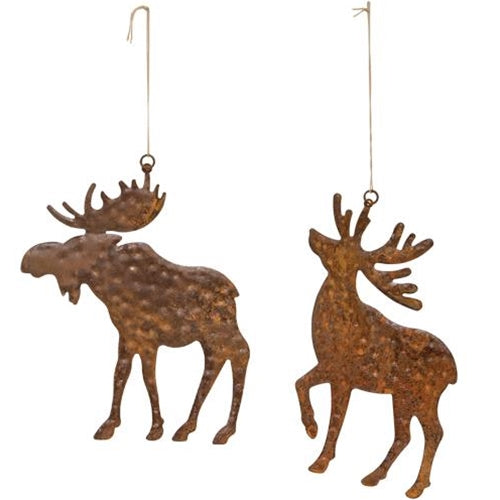Rusty Reindeer Ornament 5"