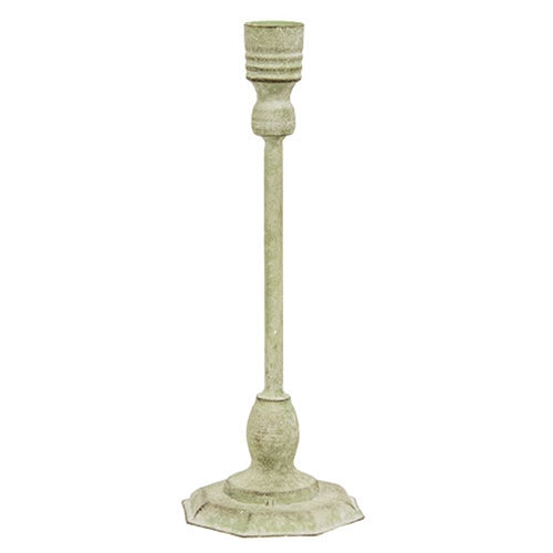 Distressed Green Metal Taper Holder - 10.5"H