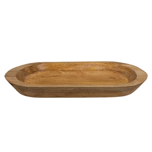 Food Safe Natural Wooden Bowl - 21.75"x 12"