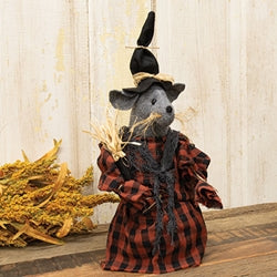 Maven Stuffed Witch Mouse w/Broom