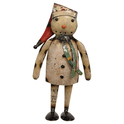 Vintage Metal Standing Anna Snowgirl