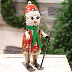 Vintage Metal Skiing Stuart Snowman