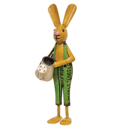 Vintage Metal Pepper Rabbit With Watering Can