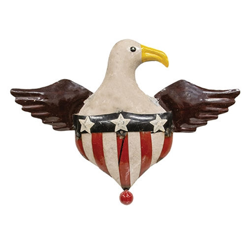 Recycled Metal Americana Eagle Wall Hanging