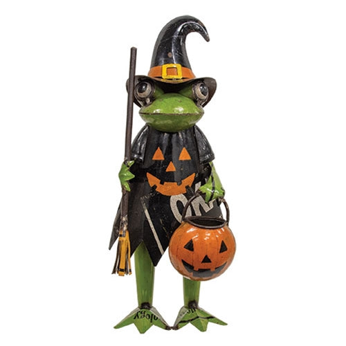 Recycled Metal Matilda Frog Witch