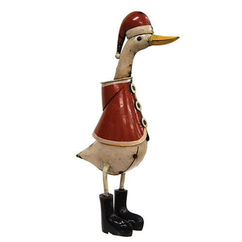 Recycled Metal Mallory Santa Goose
