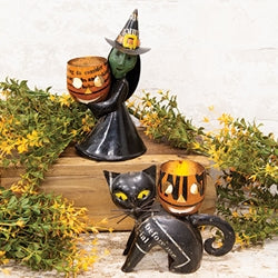 Recycled Metal Wicked Witch Tealight Holder