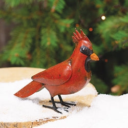 Recycled Metal Standing Cardinal - 6.5"H