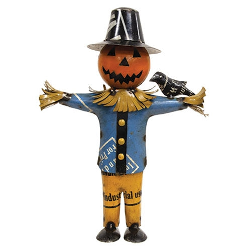 Recycled Metal Scarecrow Sid