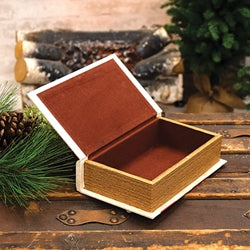 Vintage Christmas Postage Stamps Canvas Book Box