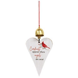 Cardinal Sayings Jingle Heart Ornament - 3 Asstd.