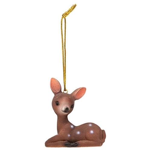 Laying Resin Fawn Ornament