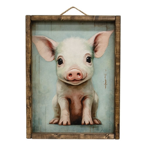 Sitting Pretty Piglet Portrait Framed Print - 12x16