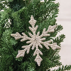 Diamond Platinum Snowflake Ornament - 8"