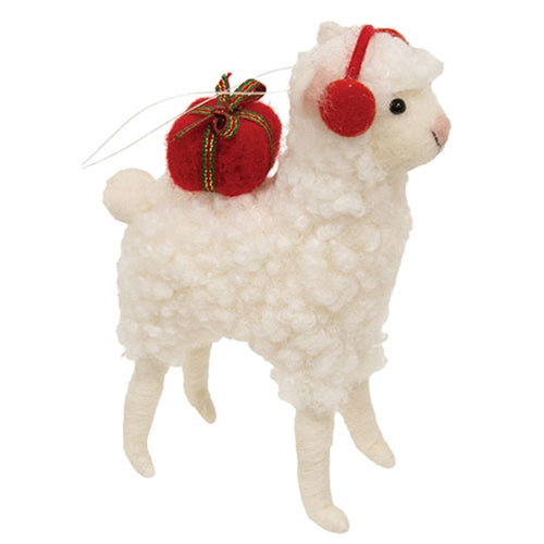 Fa-La-La Llama with Gift Felted Ornament