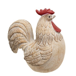 Antiqued Resin Carved Look Resin Rooster or Hen - 2 Asstd.