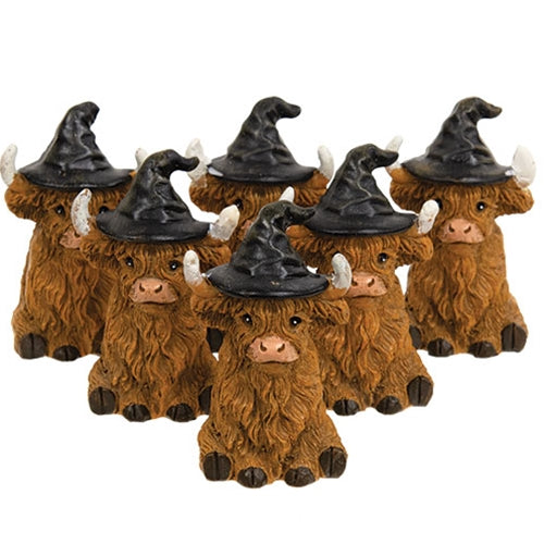6/Set - Resin Witchy Highland Cows