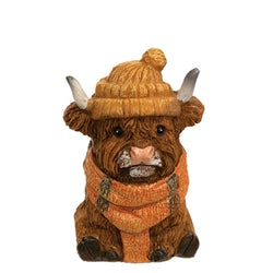 6/Set - Resin Chilly Highland Cows