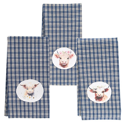 Pretty Highland Portrait Dish Towel - 3 Asstd.