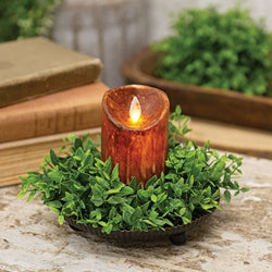 Moving Flame Battery Timer Pillar - 2.5" x 4.5" - Brown